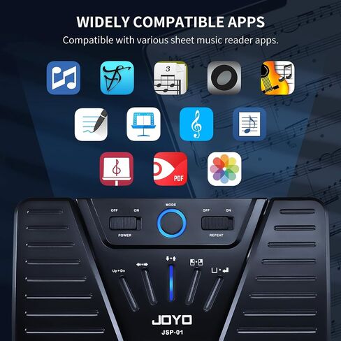 JOYO Bluetooth Page Turner Pedal Rechargeable Foot Pedal Wireless Music Page Turner Pedal for Phones Ipad Tablets Anti Skid (SP-01) in Saudi Arabia