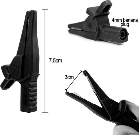 AC285-2 multimeter Alligator Clips Safety Alligator Clip Compatible with Fluke Phase Rotation Indicator use with TL222 and TL224 Test Leads (AC285-2) in Saudi Arabia