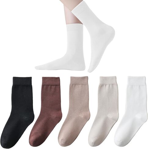 Womens Bamboo Seamless Socks Thin Dress Crew Socks Soft Lightweight socks in Saudi Arabia