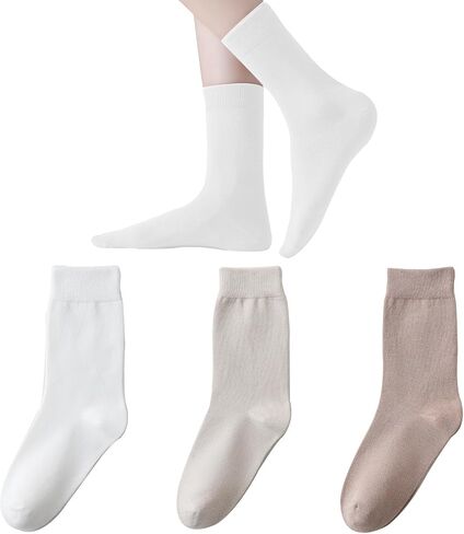 Womens Bamboo Seamless Socks Thin Dress Crew Socks Soft Lightweight socks in Saudi Arabia
