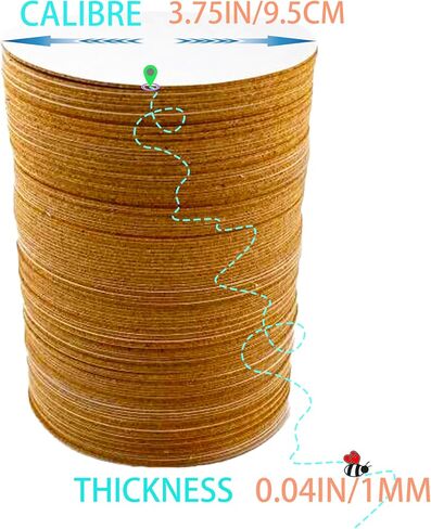 100 Pack Self-Adhesive Cork Round 3.75" Backing Sheets with Adhesive Backing Cork ， for DIY Crafts、Drawing Board, Festive Hand-Cut Paper， Bottom Protection for Various Types of Coasters in Saudi Arabia