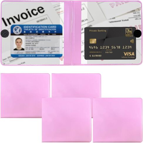 Car Registration and Insurance Holder, 5.2"× 4.7" Premium Auto Glove Box Organizer with Closure, Essential Vehicle Document Holder for Card, Driver License (Black) in Kuwait