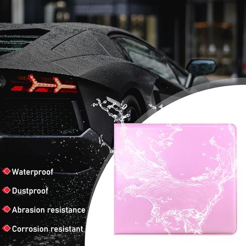 Car Registration and Insurance Holder, 5.2"× 4.7" Premium Auto Glove Box Organizer with Closure, Essential Vehicle Document Holder for Card, Driver License (Black) in Kuwait