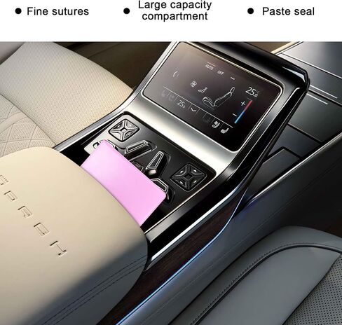 Car Registration and Insurance Holder, 5.2"× 4.7" Premium Auto Glove Box Organizer with Closure, Essential Vehicle Document Holder for Card, Driver License (Black) in Kuwait