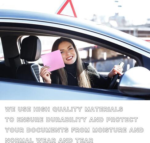 Car Registration and Insurance Holder, 5.2"× 4.7" Premium Auto Glove Box Organizer with Closure, Essential Vehicle Document Holder for Card, Driver License (Black) in Kuwait