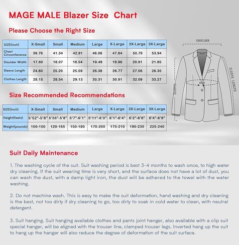 MAGE MALE سترة رجالي غير رسمية بقصة ضيقة معطف رياضي خفيف الوزن بزر واحد سترة سهرة للأعمال اليومية in Kuwait