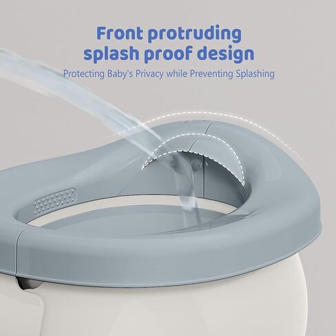 مقعد تدريب محمول على المرحاض 2 في 1 من UNCLE WU، مقعد نونية للسيارة للذهاب، كرسي نونية للأطفال قابل للطي (يتضمن حمل 100 حقيبة) رمادي وأبيض in Kuwait