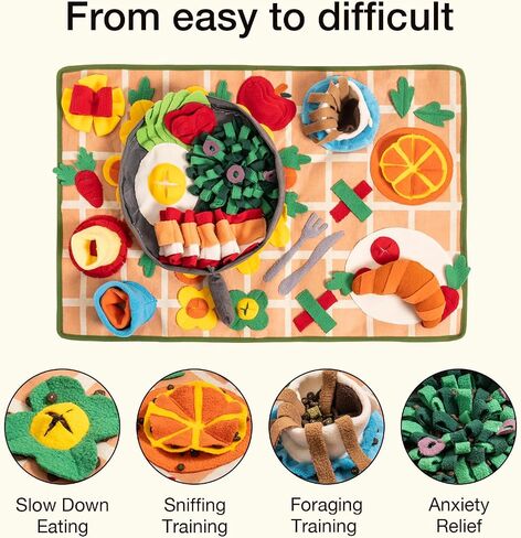 Snuffle Mat for Dogs Removable Themed Dog Snuffle Mat for Boredom & Training Slow Feeding - Interactive Puppy Snuffle Mat Encourage to Explore Foraging Skills in Saudi Arabia