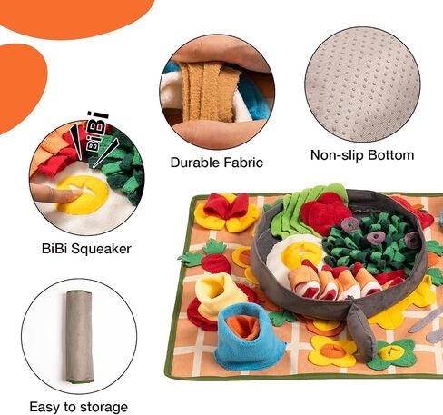 Snuffle Mat for Dogs Removable Themed Dog Snuffle Mat for Boredom & Training Slow Feeding - Interactive Puppy Snuffle Mat Encourage to Explore Foraging Skills in Saudi Arabia