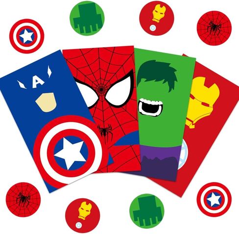 24 قطعة من حقائب حفلات الأبطال الخارقين مع 24 قطعة ملصقات لحفلات الأطفال ذات طابع الأبطال الخارقين in Kuwait