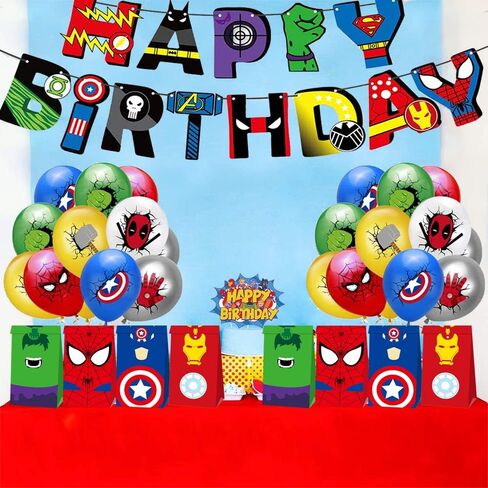 24 قطعة من حقائب حفلات الأبطال الخارقين مع 24 قطعة ملصقات لحفلات الأطفال ذات طابع الأبطال الخارقين in Kuwait