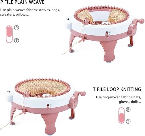 ماكينة حياكة ذات 48 إبرة، ماكينة نول الحياكة سنترو مع عداد صفوف، وضعين للحياكة (مفتاح تحويل نسج عادي/أنبوبي) in Kuwait