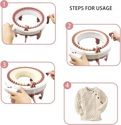 ماكينة حياكة ذات 48 إبرة، ماكينة نول الحياكة سنترو مع عداد صفوف، وضعين للحياكة (مفتاح تحويل نسج عادي/أنبوبي) in Kuwait