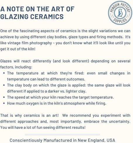 فخار البطريق - سلسلة متخصصة - فيلاريس - مخروط تزجيج متوسط ​​النار 5 مخروط 6 لطين متوسط ​​النار - فخار مزجج سيراميك (1 لتر | 16 أونصة | 473 مل) in Kuwait