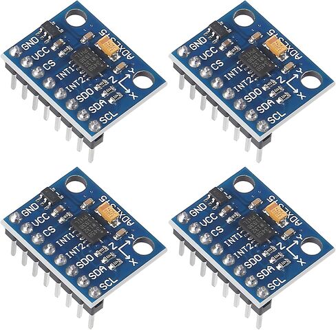 4 قطعة GY-291 ADXL345 3 محاور تسريع رقمي لوحدة استشعار إمالة الجاذبية IIC/SPI ناقل الحركة متوافق مع Raspberry Pi (ملحومة) in Saudi Arabia