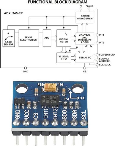 4 قطعة GY-291 ADXL345 3 محاور تسريع رقمي لوحدة استشعار إمالة الجاذبية IIC/SPI ناقل الحركة متوافق مع Raspberry Pi (ملحومة) in Saudi Arabia