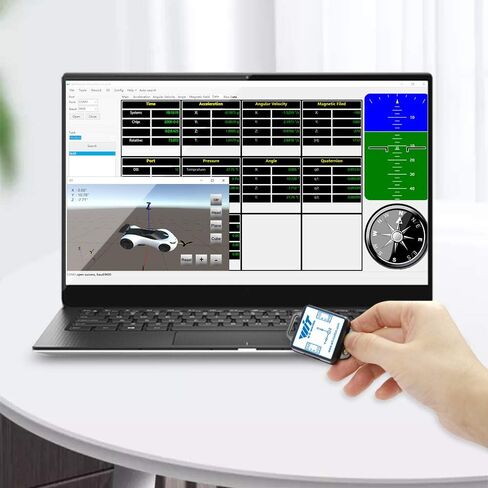 WitMotion WT901C-485 mpu9250 جيروسكوبي عالي الدقة + مقياس تسارع + زاوية + مقياس مغناطيسي، بوصلة رقمية ذات 9 محاور (تصفية كالمان، Modbus)، مقياس ميل زاوية ثلاثي المحاور للكمبيوتر/Arduino/Raspberry Pi in Kuwait