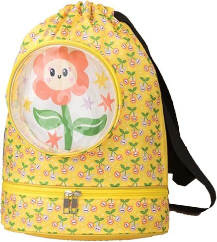 Kids Dry Wet Swim Backpack for Swimmers,Outdoor Pool Beach Dry Wet Bag,Sport Knapsack for Kids,Waterproof Draw String Sackpack,Waterproof Sports Backpack Dry Wet Separated Sack Yellow. in Kuwait