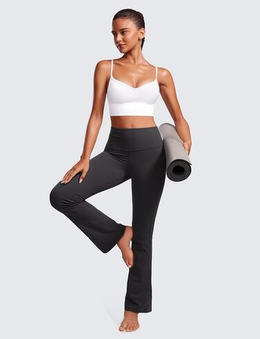 CRZ YOGA Womens Butterluxe Sweetheart Longline Sports Bra - V Neck Adjustable Thin Strap Yoga Bra Camisole Padded Crop Top in Saudi Arabia