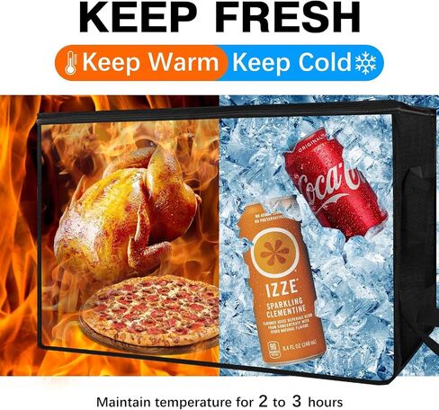 Pizza Delivery Bag Insulated 24"x 24" x14", Large Red Pizza Warmer Bag for Food Delivery, Pizza Carrier Insulated Bags Keep Your Pizza Hot and Fresh, Perfect for Deliveries and Personal Use in Saudi Arabia