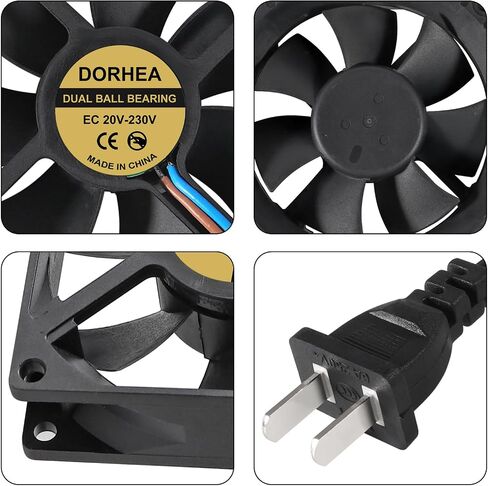 120mm x 25mm 110V 220V AC Powered Cooling Fan with Speed Controller 3V to 12V, 1225 AC 115V 120V 220V 240V for Cooling Ventilation Exhaust Projects, Receiver DVR PlayStation Xbox Component Cooling in Kuwait