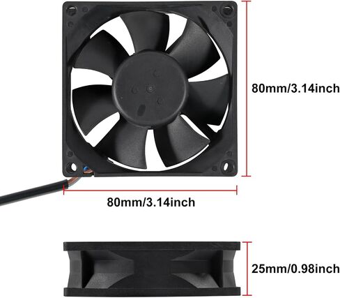 120mm x 25mm 110V 220V AC Powered Cooling Fan with Speed Controller 3V to 12V, 1225 AC 115V 120V 220V 240V for Cooling Ventilation Exhaust Projects, Receiver DVR PlayStation Xbox Component Cooling in Kuwait