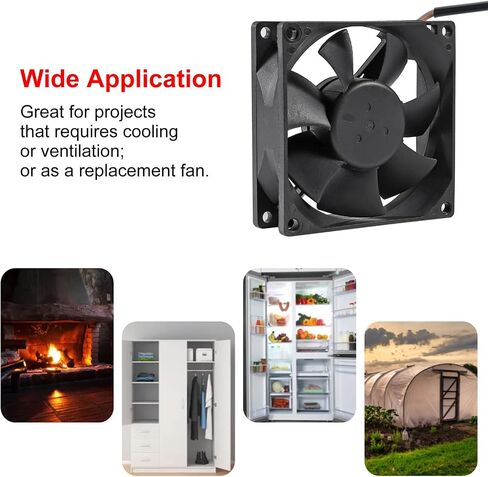 120mm x 25mm 110V 220V AC Powered Cooling Fan with Speed Controller 3V to 12V, 1225 AC 115V 120V 220V 240V for Cooling Ventilation Exhaust Projects, Receiver DVR PlayStation Xbox Component Cooling in Kuwait
