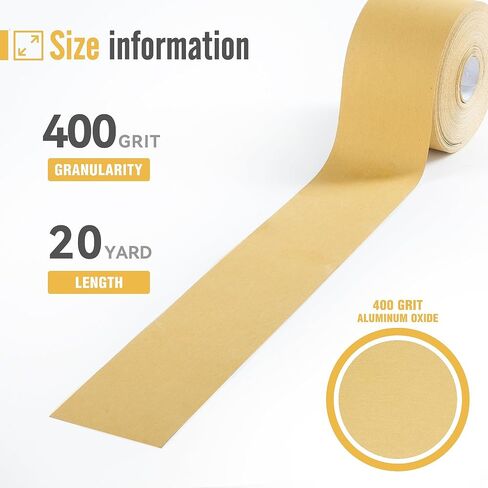 PSA Longboard Sandpaper 40 Grit Sandpaper Roll 20 Yard x 2-3/4" Wide Self Adhesive Stickyback Sandpaper for Woodworking,Automotive,Sanding Blocks in Saudi Arabia