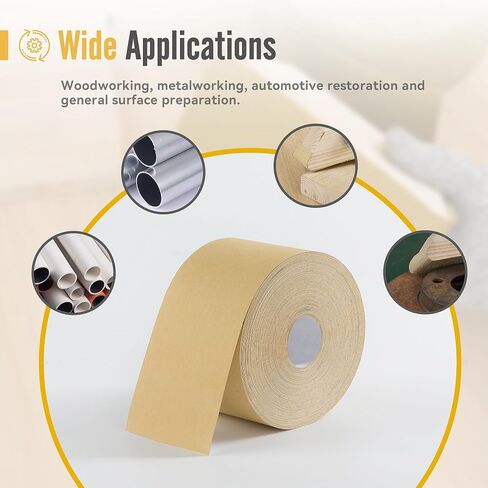 PSA Longboard Sandpaper 40 Grit Sandpaper Roll 20 Yard x 2-3/4" Wide Self Adhesive Stickyback Sandpaper for Woodworking,Automotive,Sanding Blocks in Saudi Arabia