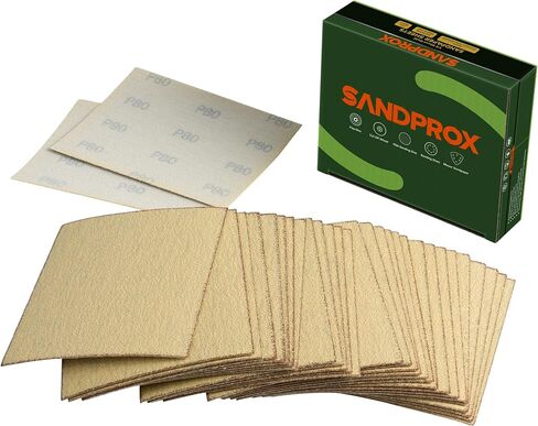 1/4 Sheet Sandpaper 4.5"x5.5" 25PCS 40 Grit Palm Sander Sheets for Woodworking, Automotive & Metal in Saudi Arabia
