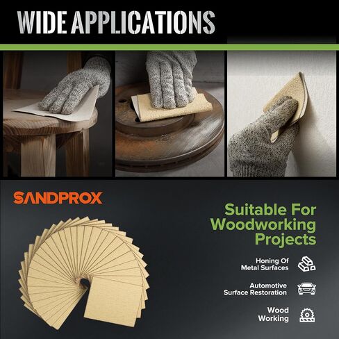 1/4 Sheet Sandpaper 4.5"x5.5" 25PCS 40 Grit Palm Sander Sheets for Woodworking, Automotive & Metal in Saudi Arabia