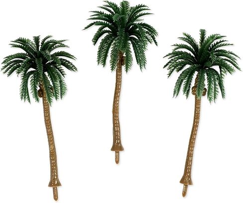Miniature Model Palm Trees for Dioramas, DIY Crafts (5 Sizes, 15 Pieces) in Saudi Arabia