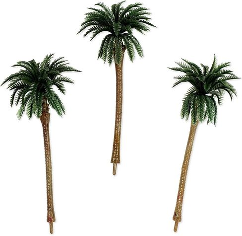 Miniature Model Palm Trees for Dioramas, DIY Crafts (5 Sizes, 15 Pieces) in Saudi Arabia