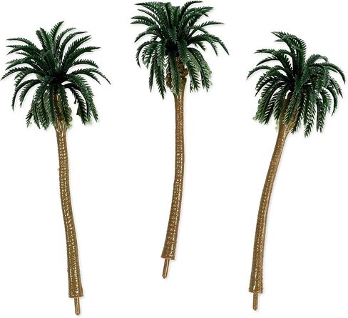 Miniature Model Palm Trees for Dioramas, DIY Crafts (5 Sizes, 15 Pieces) in Saudi Arabia