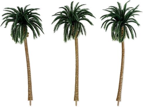 Miniature Model Palm Trees for Dioramas, DIY Crafts (5 Sizes, 15 Pieces) in Saudi Arabia