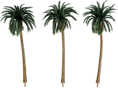 Miniature Model Palm Trees for Dioramas, DIY Crafts (5 Sizes, 15 Pieces) in Saudi Arabia