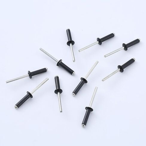 520 قطعة من مسامير الخبز السوداء ذات 8 مقاسات، مجموعة متنوعة من مسامير البوب، قبضة ألومنيوم ومغزل فولاذي مع مقسم معزز وحقيبة تحمل علامة للتخزين in Kuwait