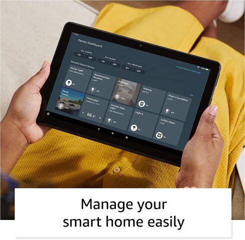 تابلت Fire HD 10 Plus مجدد معتمد، شاشة 10.1 بوصة، دقة Full HD 1080 بكسل، 32 جيجابايت، أحدث طراز (إصدار 2021)، Slate in Saudi Arabia