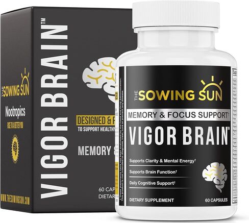 Vigor Brain Premium Nootropic Supplement – Concentration, Brain & Memory Support – Formulated with 40 Unique Nootropic Ingredients: DMAE, Choline, Phosphatidylserine, Bacopa Monnier & Huperzine A (1) in Saudi Arabia
