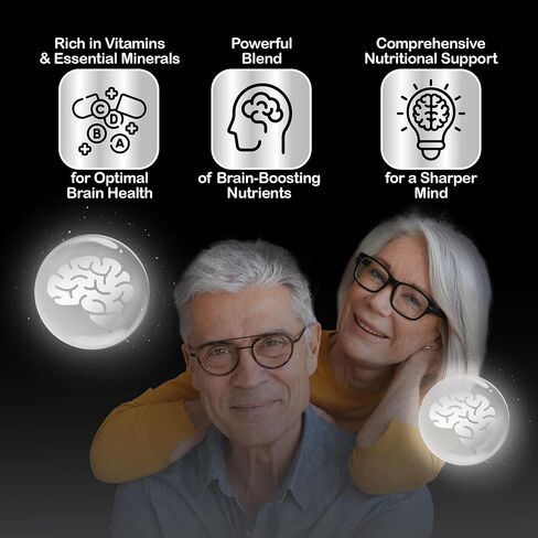 Vigor Brain Premium Nootropic Supplement – Concentration, Brain & Memory Support – Formulated with 40 Unique Nootropic Ingredients: DMAE, Choline, Phosphatidylserine, Bacopa Monnier & Huperzine A (1) in Saudi Arabia