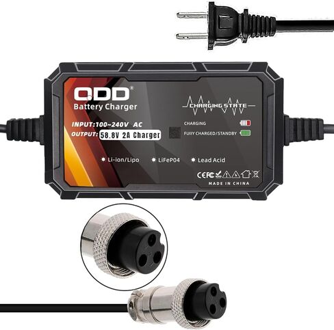 58.8 فولت 2A شاحن مع GX16 3Pin موصل 51.8 فولت 2A ليثيوم أيون شاحن 14S AC100-240V هزيلة شاحن التيار المتناوب/تيار مستمر 58.8 فولت/2A بطارية ليثيوم in Kuwait