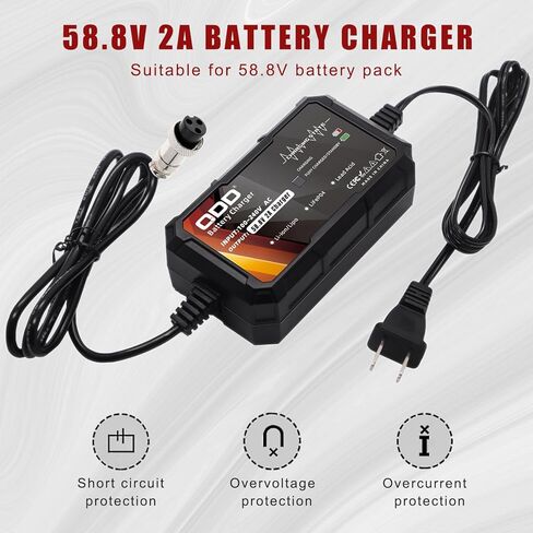 58.8 فولت 2A شاحن مع GX16 3Pin موصل 51.8 فولت 2A ليثيوم أيون شاحن 14S AC100-240V هزيلة شاحن التيار المتناوب/تيار مستمر 58.8 فولت/2A بطارية ليثيوم in Kuwait