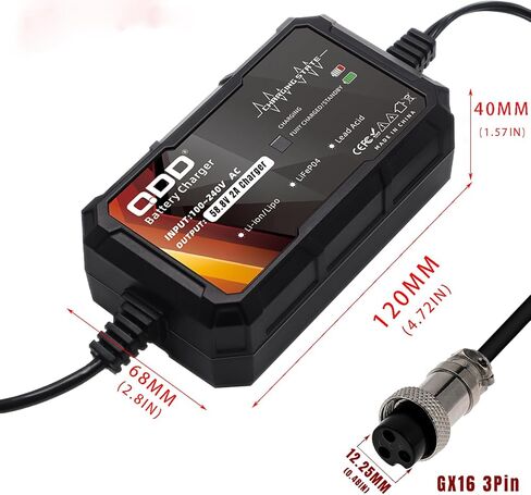 58.8 فولت 2A شاحن مع GX16 3Pin موصل 51.8 فولت 2A ليثيوم أيون شاحن 14S AC100-240V هزيلة شاحن التيار المتناوب/تيار مستمر 58.8 فولت/2A بطارية ليثيوم in Kuwait