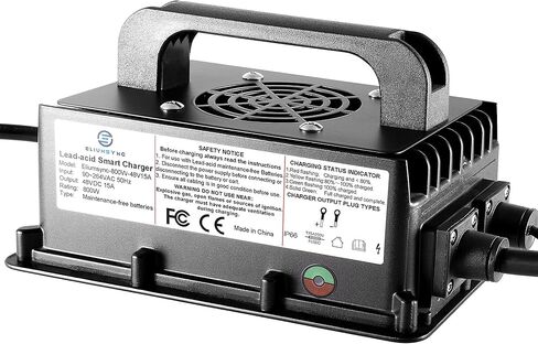 شاحن بطارية حمض الرصاص 800 واط 48 فولت 15 أمبير من النوع O-Type Terminal-M8 عربات الجولف EZGO، نادي السيارات، ياماها in Kuwait