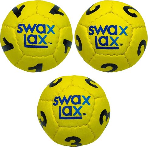 SWAX LAX Numbered Lacrosse Training Balls for Goalies, Set of 3 Practice Balls in Kuwait