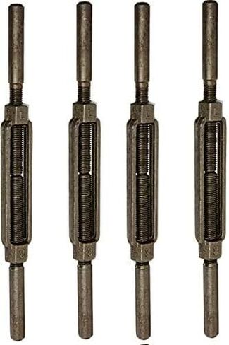 Indusco TB034IM13 Self-Colored Drop Forged Galvanized Steel Stub End Turnbuckle, 5200 lbs Working Load Limit, 3/4" Threaded Diameter x 6" Take-Up, 17" Length in Saudi Arabia