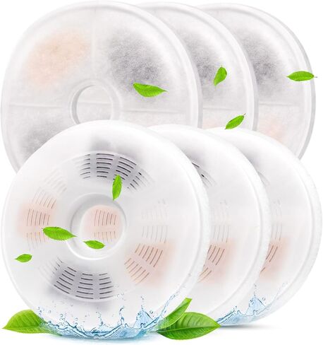 3/6/9 Pack Cat Water Fountain Filters Compatible with Catit Fountains, Petilog Carbon and Ion Exchange Resin Pet Fountain Filter Replacmence (3) in Kuwait
