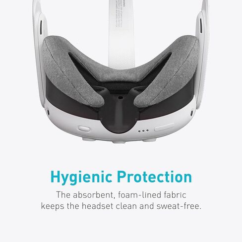 VR Cover for Meta Quest 3 - Washable Hygienic Cotton Cover (Dark Grey, 2 pcs) in Kuwait