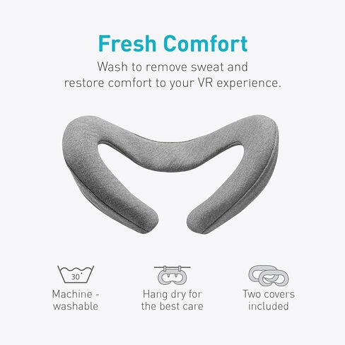 VR Cover for Meta Quest 3 - Washable Hygienic Cotton Cover (Dark Grey, 2 pcs) in Kuwait