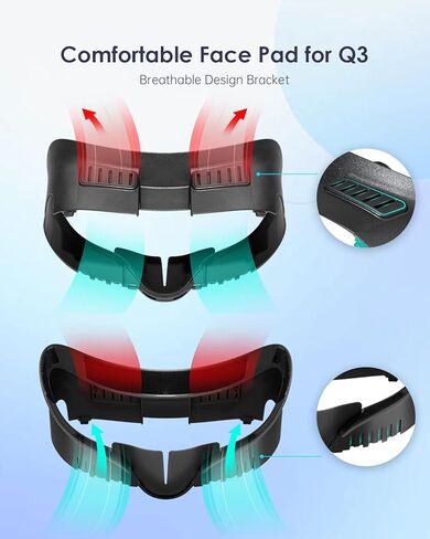 وسادة وجه vr متوافقة مع بديل إسفنجي لواجهة الوجه Meta Quest 3 مع واقي عدسة لـ Quest 3 Face Pad in Kuwait